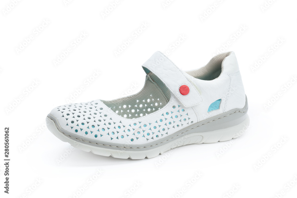 Kids shoes isolated on white background front view Kids shoes isolated on white background front view