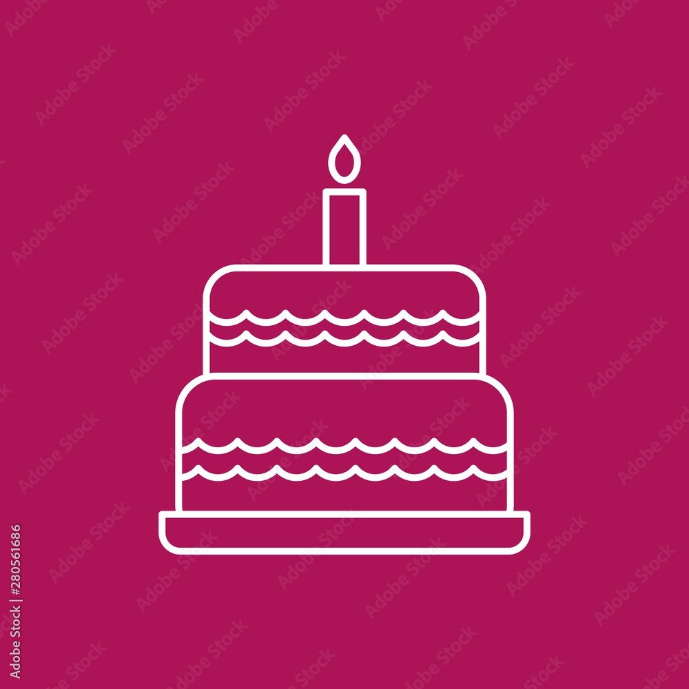 Happy birthday cake icon for your project Happy birthday cake icon for your project