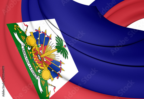 3D Flag of the Haiti. 3D Illustration. photo