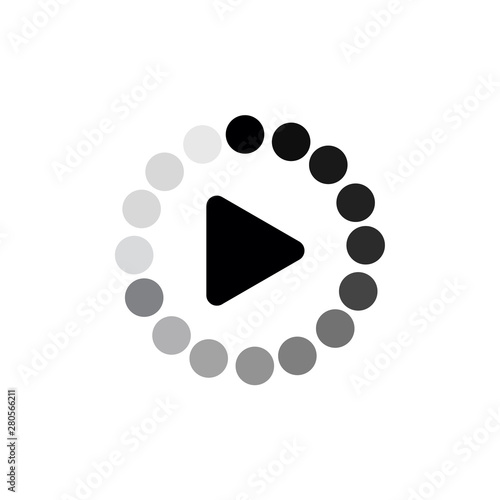 Load icon template color editable. Loading symbol vector sign isolated on white background illustration for graphic and web design.