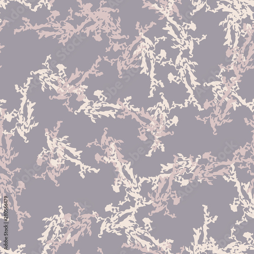 Urban UFO camouflage of various shades of pink, violet and beige colors