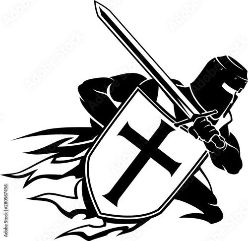 Crusader Christian Warrior Charge photo