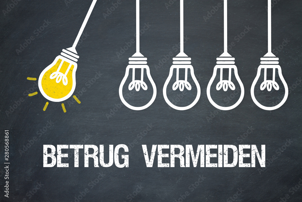 Fototapeta premium Betrug vermeiden