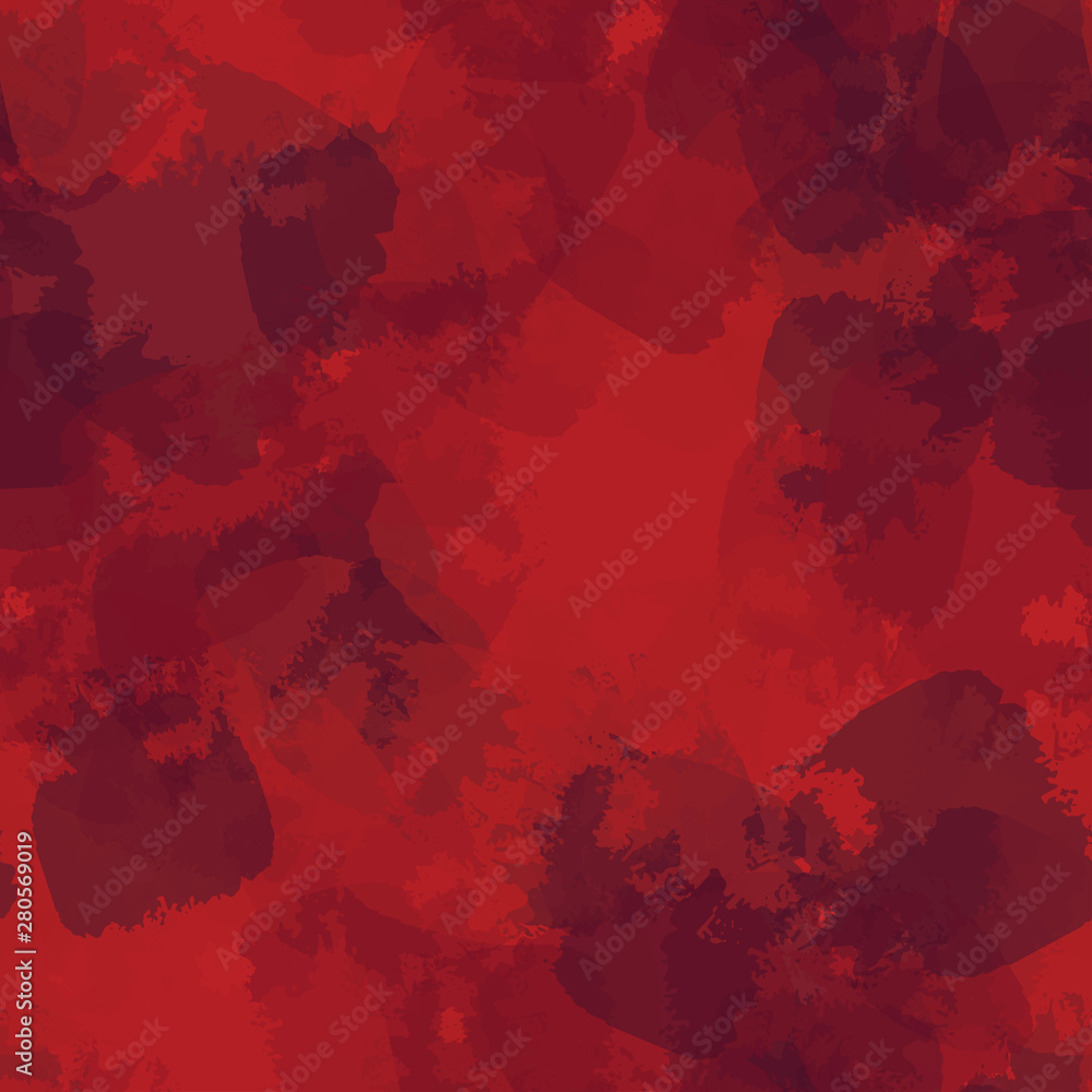 Seamless abstract vector watercolor background red.