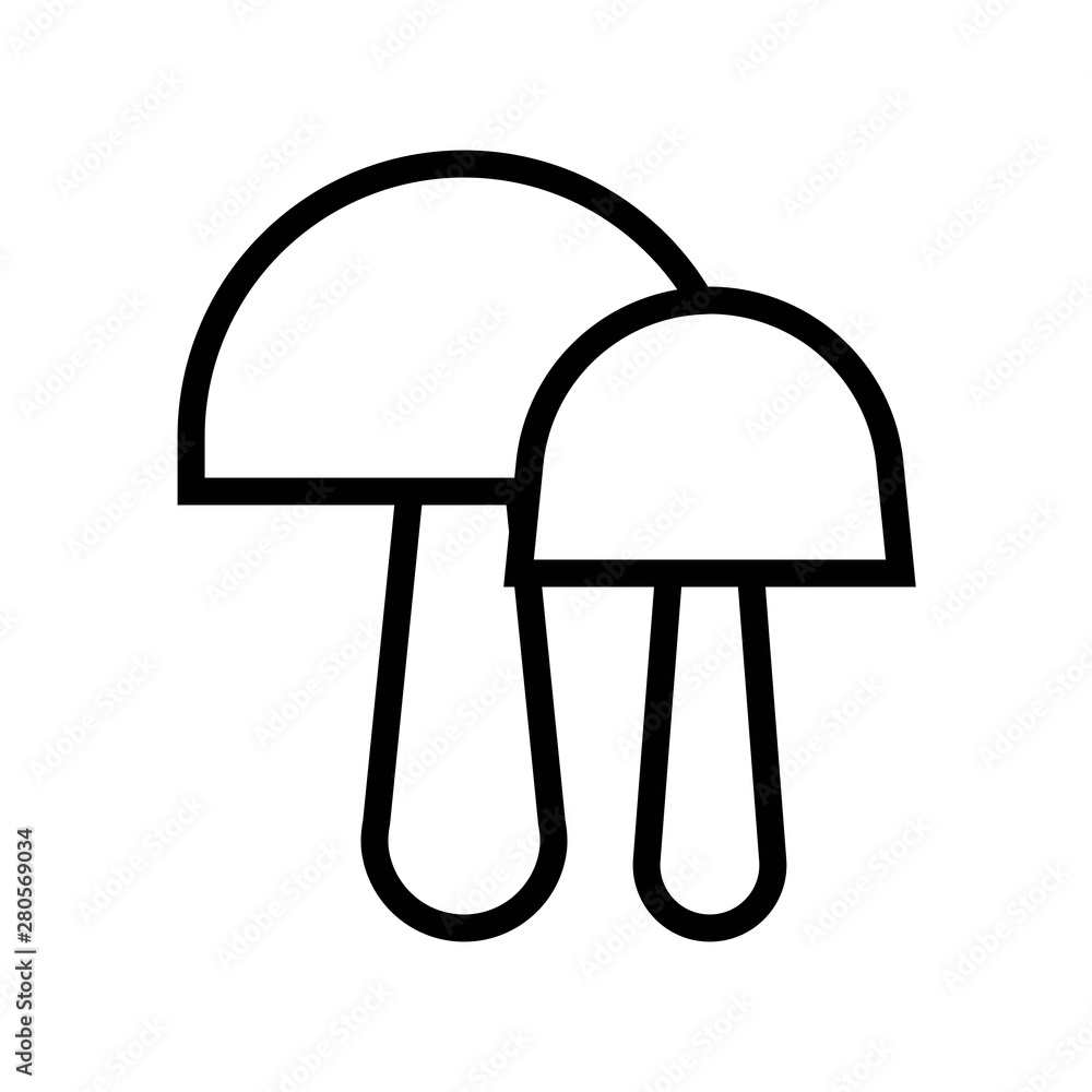 thanksgiving icon set mushroom food editable line design. isolated on white background thanksgiving icon set mushroom food editable line design. isolated on white background
