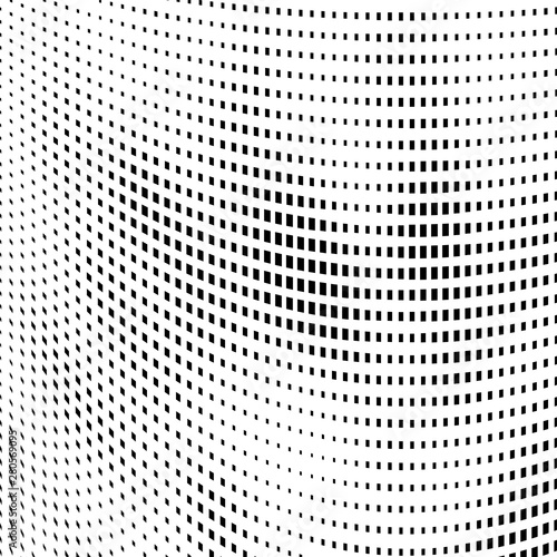 Abstract halftone texture is monochrome. Vector background of black squares on white background.