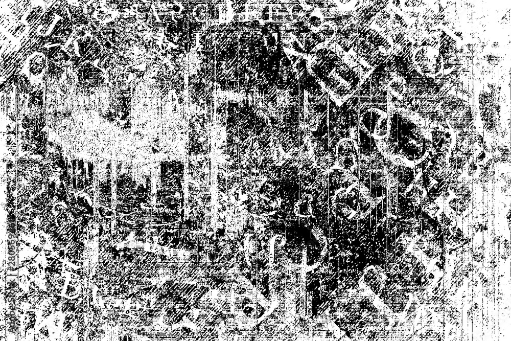 Obraz premium Black white grunge. Gloomy abstract monochrome background. Smudge. Worn texture.