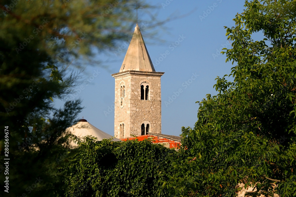 Historic Church of St Anselm in central Nin, Croatia.