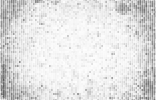 Abstract halftone wave dotted background. Monochrome texture of dots for printing.