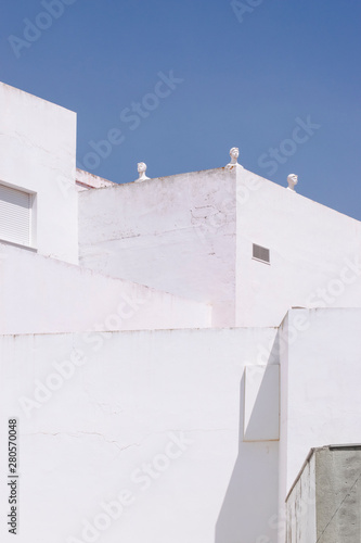 Traditional white cubic Andalusian houses