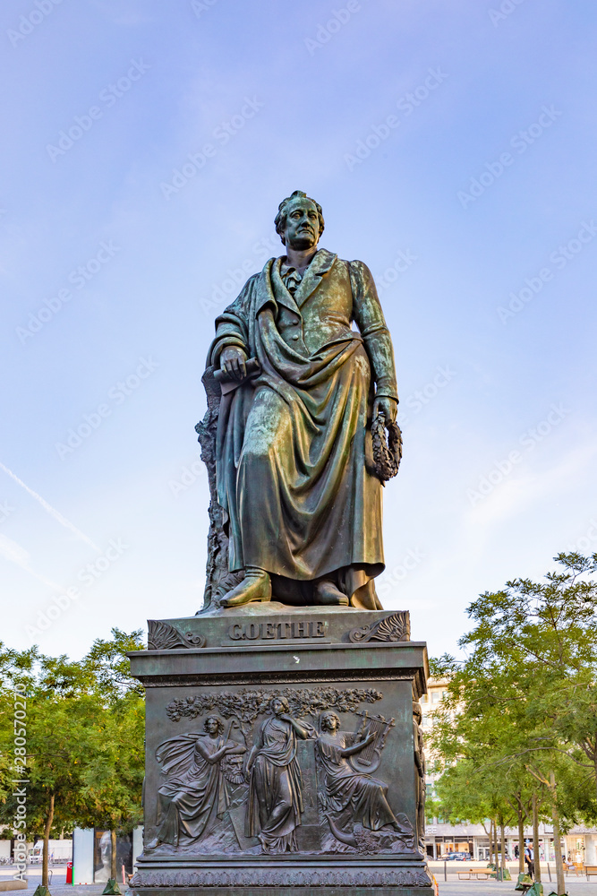 Statue of Johann Wolfgang von Goethe in Frankfurt am Main...