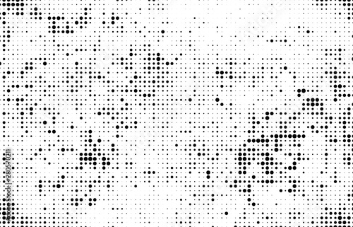 Black and white abstract halftone background.
