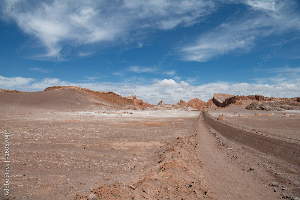 road in Atacama desert Chile