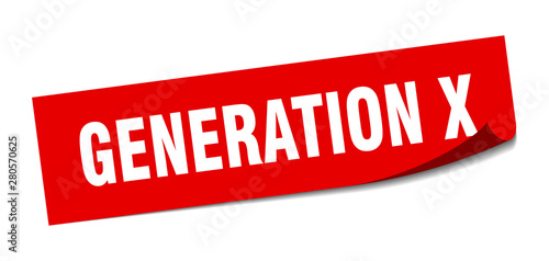 generation x sticker. generation x square isolated sign. generation x