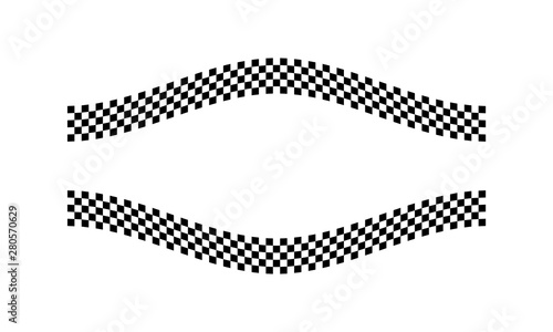 Racing flag Design Template. Race flag Design Vector. Speed Flag Simple Design Illustration Vector.