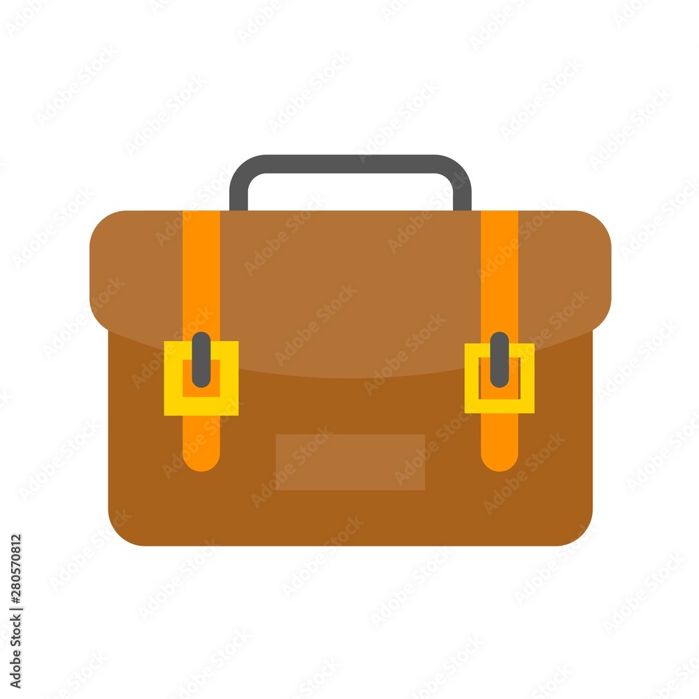Briefcase vector illustration, Baggage flat style icon Briefcase vector illustration, Baggage flat style icon