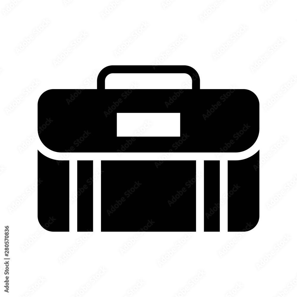 Briefcase vector illustration, Baggage solid style icon Briefcase vector illustration, Baggage solid style icon