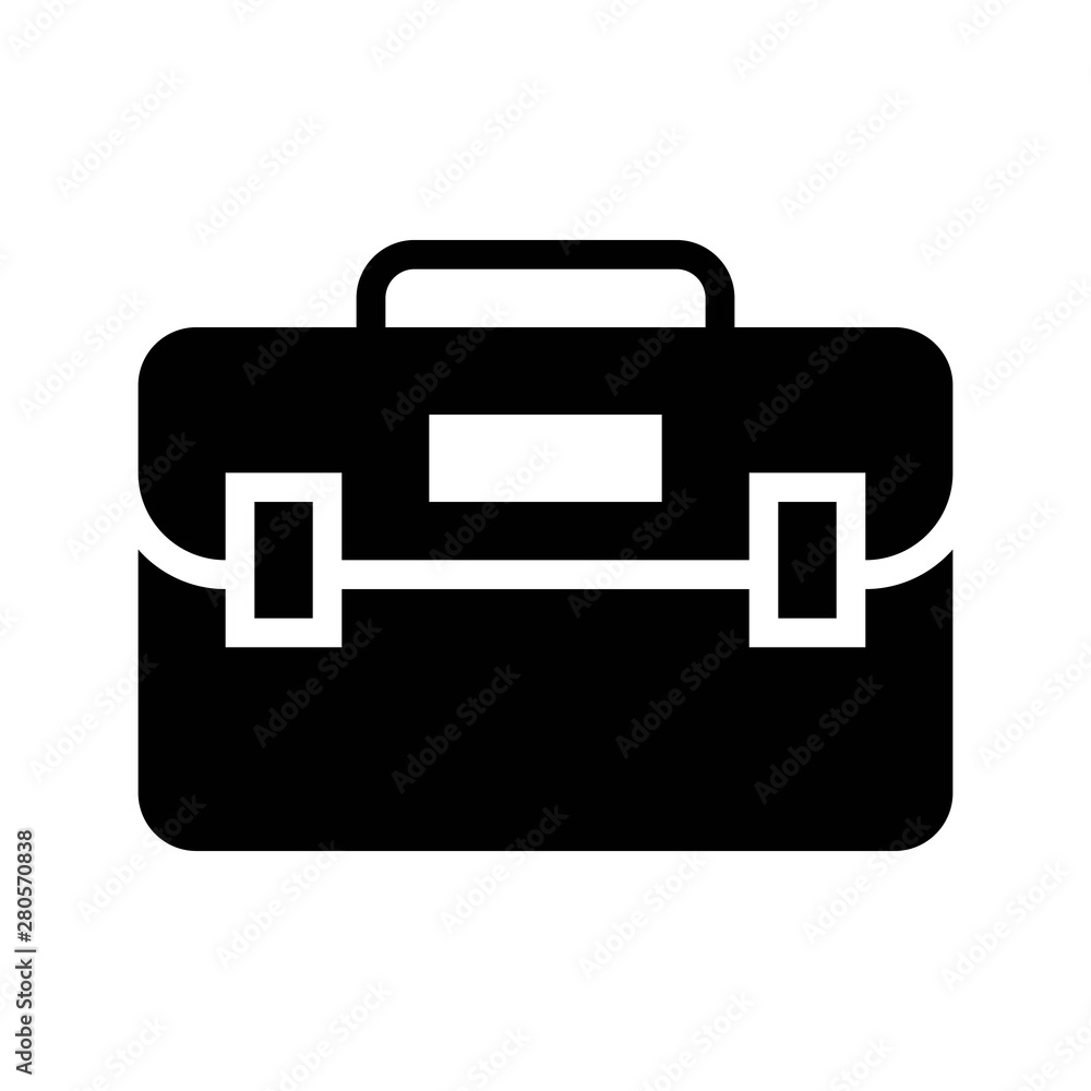 Briefcase vector illustration, Baggage solid style icon Briefcase vector illustration, Baggage solid style icon
