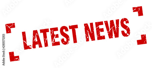 latest news stamp. latest news square grunge sign. latest news