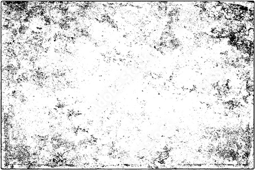 Grunge background black and white. Vector texture of scratches, chips, cracks. Monochrome gloomy pattern of the old surface.