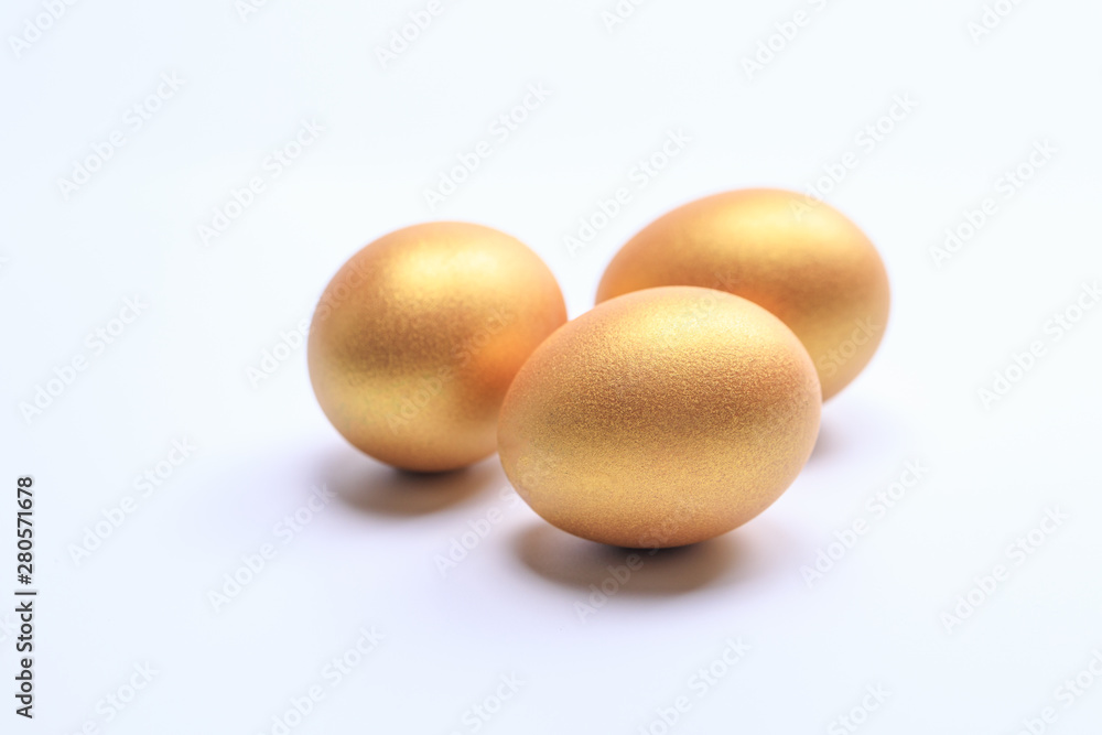 golden egg isolated on white background