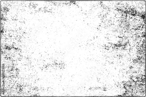 Grunge is black and white. Vector abstract texture of old surface.
