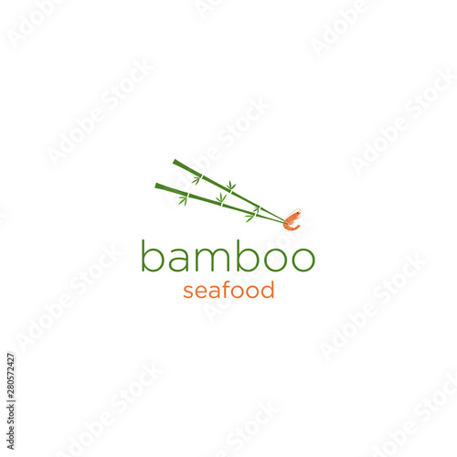 bamboo seafood restaurant logo design