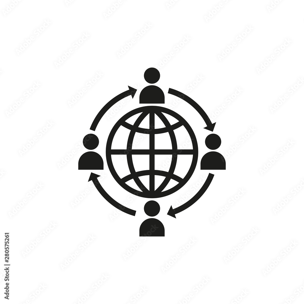 Outsourcing icon. Simple vector illustration Outsourcing icon. Simple vector illustration