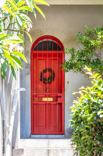 Sticker red door in Sydney Australia