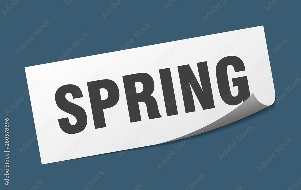 spring sticker. spring square isolated sign. spring