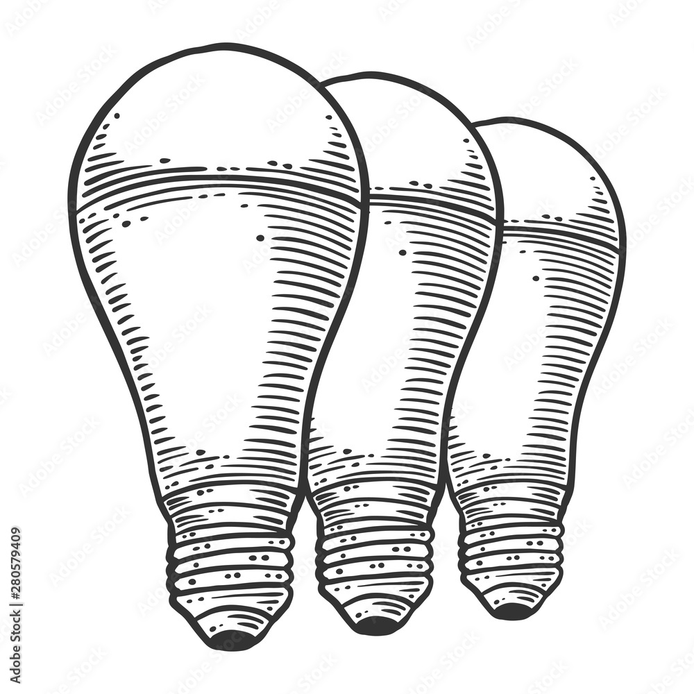LED light bulb. Vector concept in doodle and sketch style. Hand drawn illustration for printing on T-shirts, postcards. LED light bulb. Vector concept in doodle and sketch style. Hand drawn illustration for printing on T-shirts, postcards.