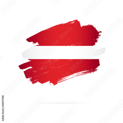Latvian flag. Vector illustration on white background.