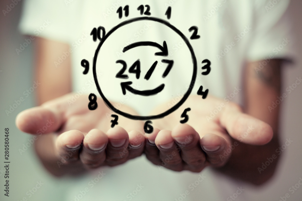 24 hour icon roundtheclock service Stock Photo Adobe Stock