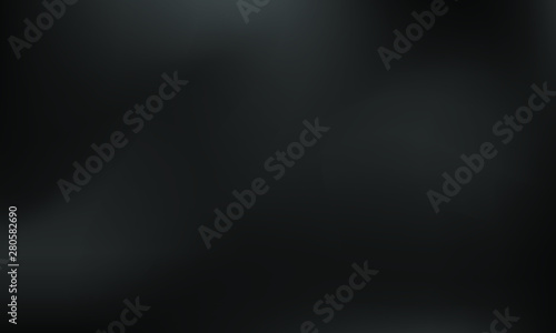 Black gradient background. Abstract blurred backdrop. Vector illustration. 