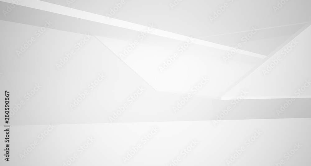 Abstract white parametric interior with window. 3D illustration and rendering. Abstract white parametric interior with window. 3D illustration and rendering.