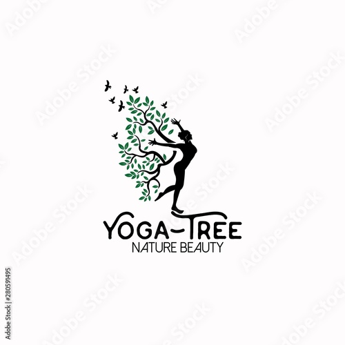Dance yoga, tree care, yoga tree nature beauty exclusive design inspiration