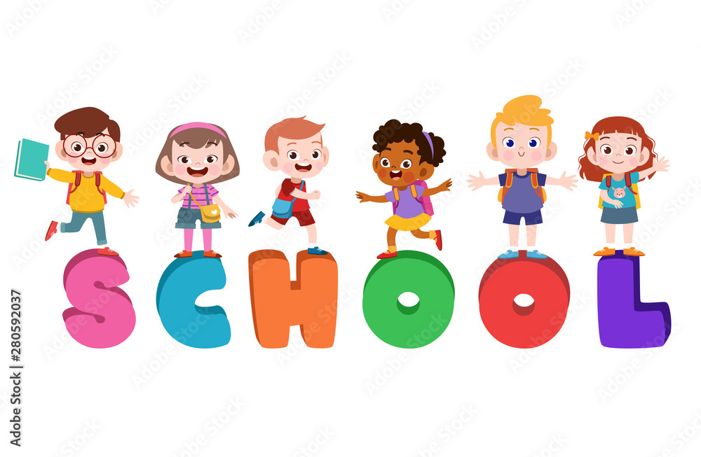 kid go to school vector illustration isolated kid go to school vector illustration isolated