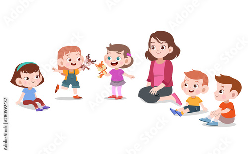 Illustration of Students from an Exclusive School for Girls