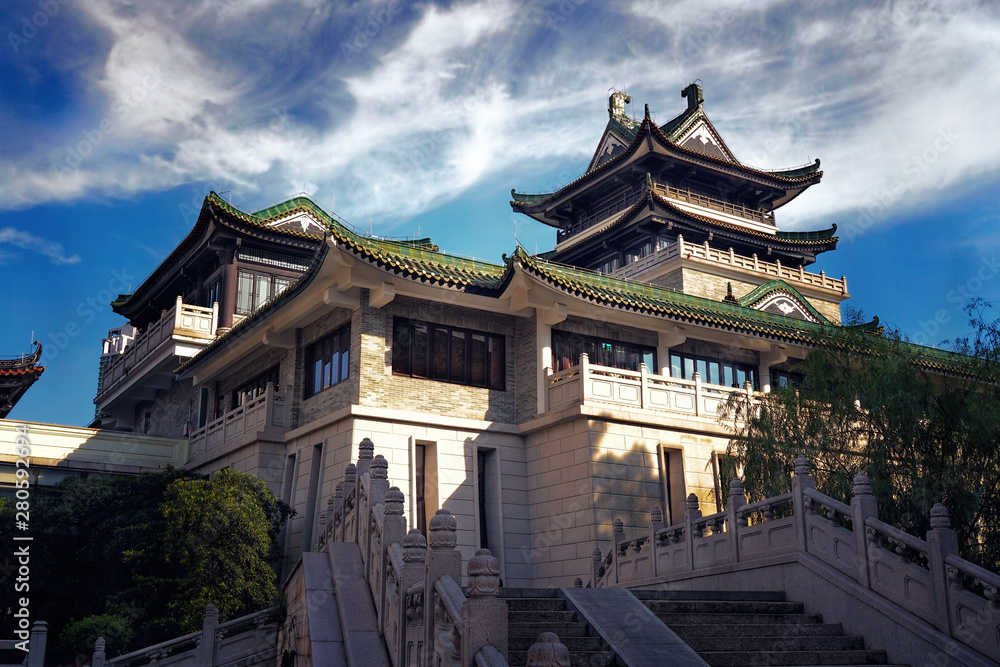 Guangzhou city, Guangdong, China. Liwan district, Xiguan Antique town. The Art Museum of Cantonese Opera. The design proposal borrows the essence of the art of Cantonese opera and Lingnan garden. Guangzhou city, Guangdong, China. Liwan district, Xiguan Antique town. The Art Museum of Cantonese Opera. The design proposal borrows the essence of the art of Cantonese opera and Lingnan garden.