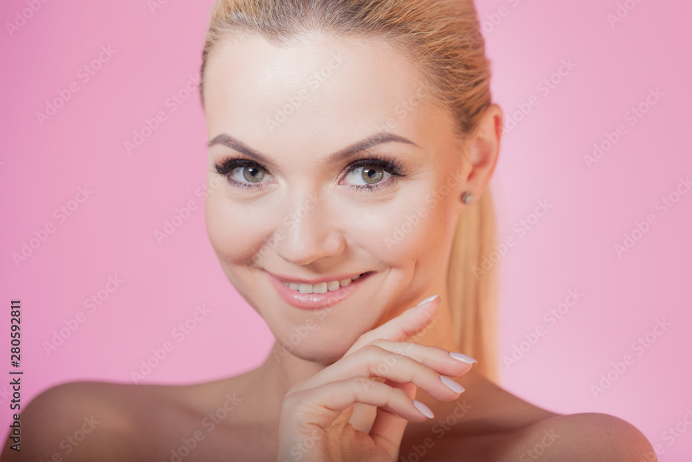 Face care and skin care, health and beauty concept, copy space right Face care and skin care, health and beauty concept, copy space right