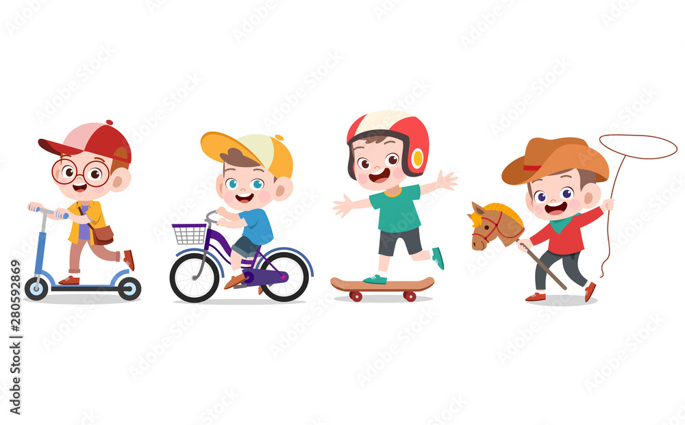 kids playing vector illustration isolated kids playing vector illustration isolated