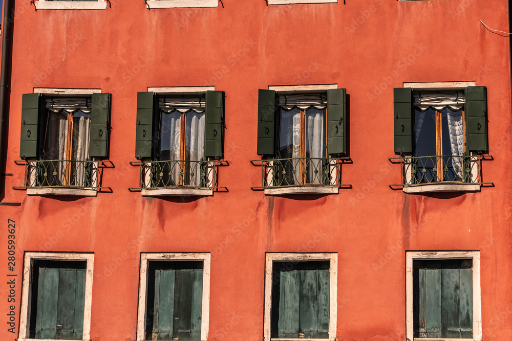 Tipical windows in the beautiful city of Venice