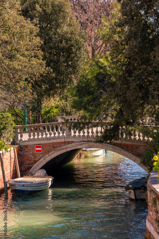 Bridge in Riva San Biasio in Venice near the Venetian Arsenal