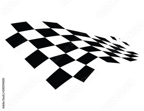 Race flag icon, simple design illustration vector