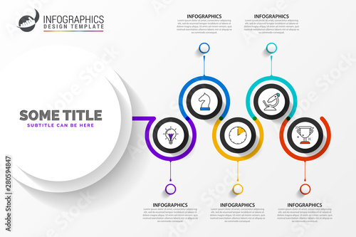 Infographic design template. Creative concept with 5 steps