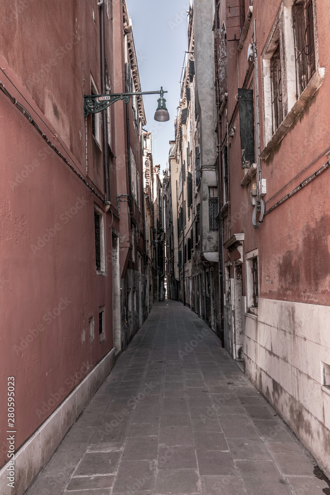 Venice, Italy, Street Canals and Tipical Buildings