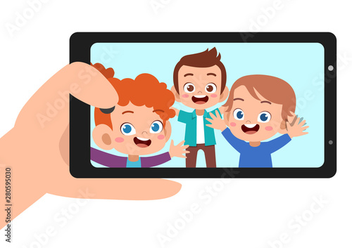 kids thinking idea vector illustration