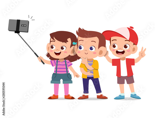 kids thinking idea vector illustration