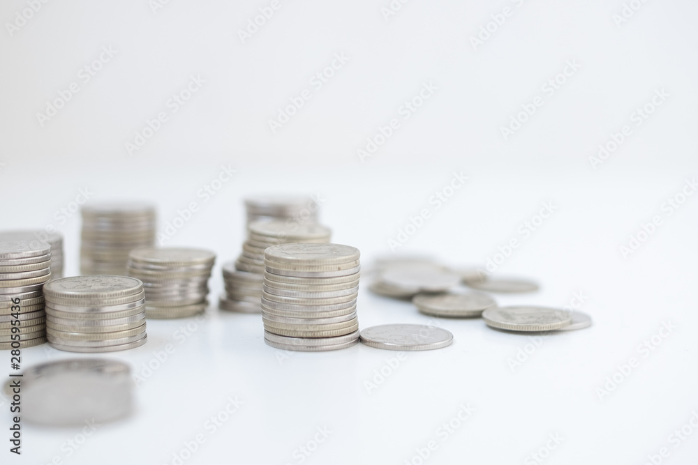 Stack of coins. Save money. Business Finance concept Stack of coins. Save money. Business Finance concept
