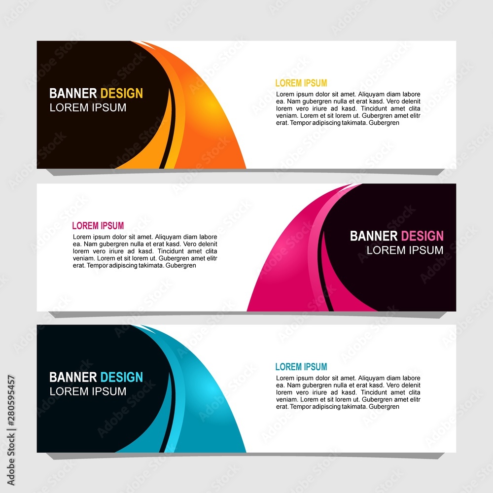 Vector abstract design banner web template. Vector abstract design banner web template.